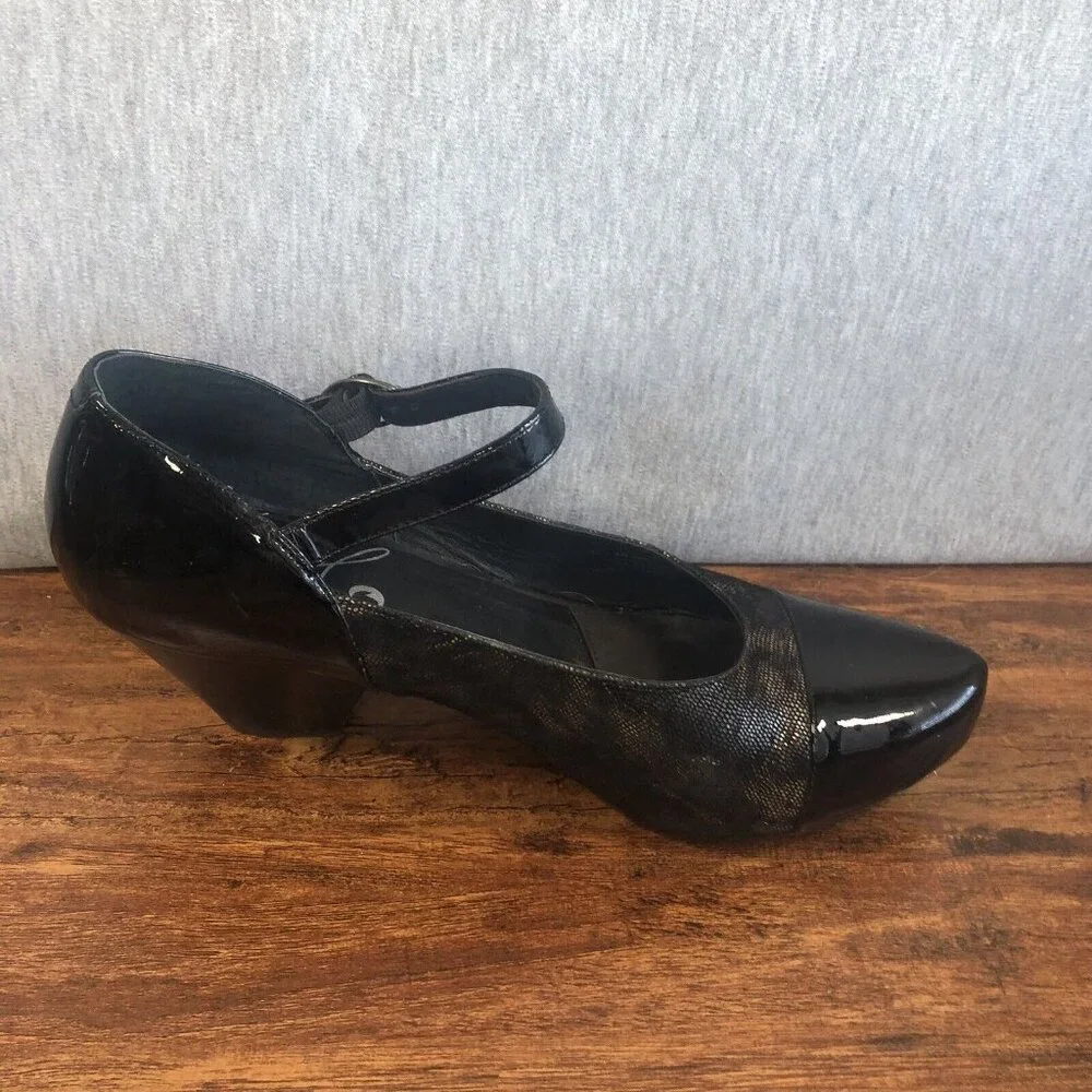 Dansko Bonnie Brown Animal Print Patent Leather Mary Jane‎ Heels SZ 40 US 9.5-10